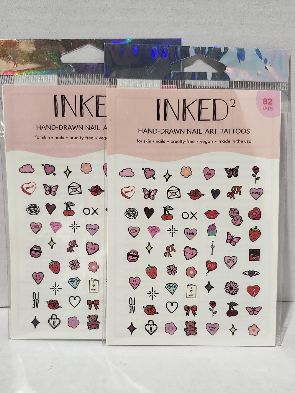 💋5/$25 Inked Hand Drawn Nail Tattoos